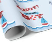 Ahoy Het Is Een Jongen Inpakpapier (Rol Hoek)
