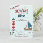 Ahoy Het is een jongen! Kaart (Staand voorkant)