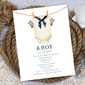 Ahoy het is een jongen matrozenpak Baby shower Kaart