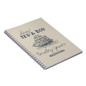 Ahoy. Het is een jongen  mijlpalen uit de nautisch Notitieboek (Rechterzijde)