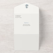 Ahoy, het is een jongen! minimalistisch nautisch B All In One Uitnodiging (Buitenkant)