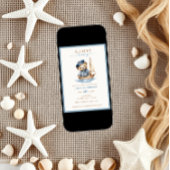 Ahoy, het is een jongen! minimalistisch nautisch B Kaart