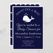 Ahoy, het is een jongen! Nautical Baby shower Invi Kaart (Voorkant / Achterkant)