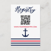 Ahoy, het is een jongen! Nautical Baby shower Regi Informatiekaartje (Voorkant)