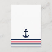 Ahoy, het is een jongen! Nautical Baby shower Regi Informatiekaartje (Achterkant)