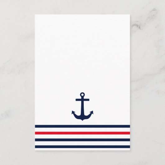 Ahoy, het is een jongen! Nautical Baby shower Regi Informatiekaartje (Achterkant)