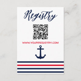 Ahoy, het is een jongen! Nautical Baby shower Regi Informatiekaartje