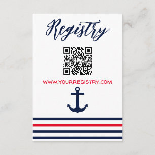 Ahoy, het is een jongen! Nautical Baby shower Regi Informatiekaartje
