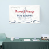 Ahoy Het is een Jongen Nautical Baby shower Welcom Spandoek (Beurs)