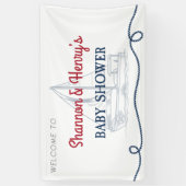 Ahoy Het is een Jongen Nautical Baby shower Welcom Spandoek (Verticaal)