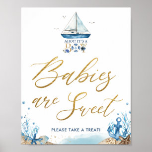 Ahoy Het is een jongen Nautical Baby's zijn Sweet Poster