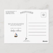 Ahoy, het is een jongen! Nautical Boat Baby Dank u Briefkaart (Achterkant)