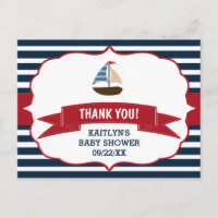 Ahoy, het is een jongen! Nautical Boat Baby Dank u