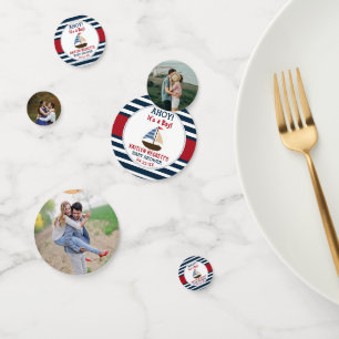 Ahoy, het is een jongen! Nautical Boat Baby shower Confetti