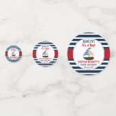 Ahoy, het is een jongen! Nautical Boat Baby shower Confetti (Voorkanten)