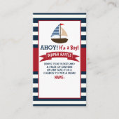 Ahoy, het is een jongen! Nautical Boat Baby shower Informatiekaartje (Voorkant)