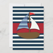 Ahoy, het is een jongen! Nautical Boat Baby shower Kaart (Achterkant)