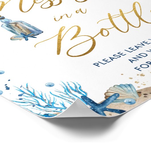 Ahoy Het is een Jongen Nautical Message in een Bot Poster (Hoek)