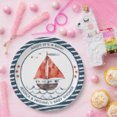 Ahoy Het is een jongen Nautical Papieren Bordje (Feest)