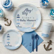 Ahoy Het is een Jongen Nautilus Vuurtoren Baby Sho