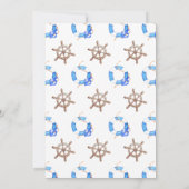 Ahoy het is een jongen nautisch aan boord van het  kaart (Achterkant)