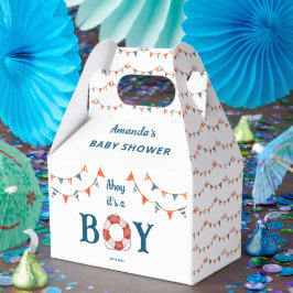 Ahoy Het is een Jongen Nautisch Baby shower Bedankdoosjes