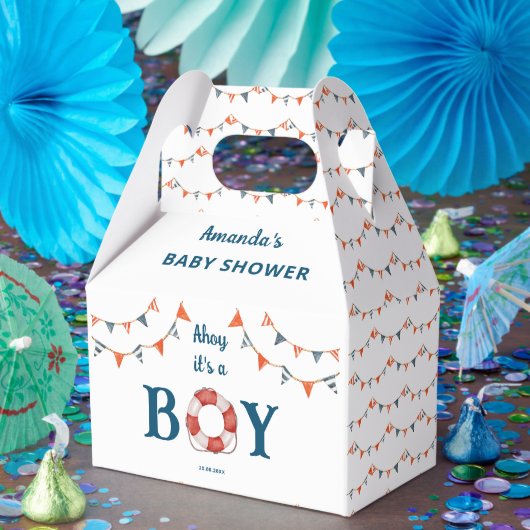 Ahoy Het is een Jongen Nautisch Baby shower Bedankdoosjes (Feest)
