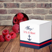 Ahoy, het is een jongen! Nautisch Baby shower Bedankdoosjes