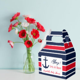 Ahoy, het is een jongen! Nautisch Baby shower Bedankdoosjes