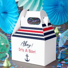 Ahoy, het is een jongen! Nautisch Baby shower Bedankdoosjes