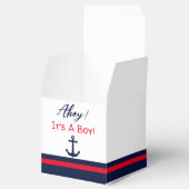 Ahoy, het is een jongen! Nautisch Baby shower Bedankdoosjes (Geopend)