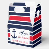 Ahoy, het is een jongen! Nautisch Baby shower Bedankdoosjes (Geopend)