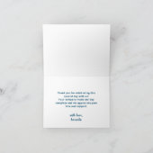 Ahoy Het is een Jongen Nautisch Baby shower Bedankkaart (Binnen)