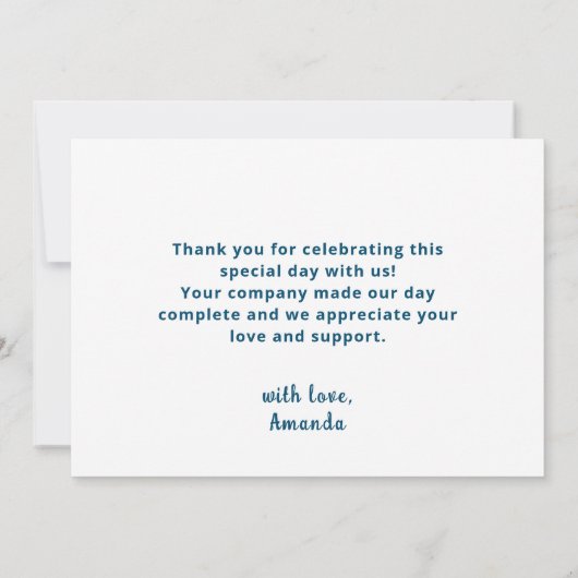 Ahoy Het is een Jongen Nautisch Baby shower Bedankkaart (Achterkant)