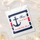 Ahoy, het is een jongen! Nautisch Baby shower Bedankzakje (Geknipt)