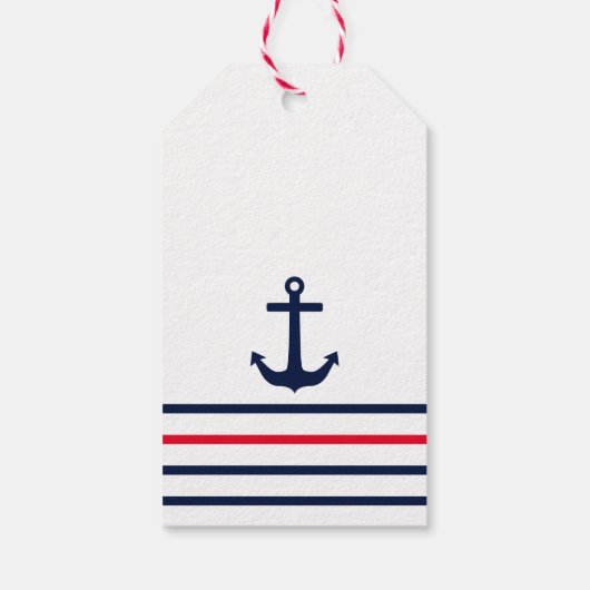 Ahoy, het is een jongen! Nautisch Baby shower Cadeaulabel (Achterkant)