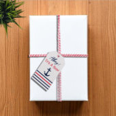 Ahoy, het is een jongen! Nautisch Baby shower Cadeaulabel