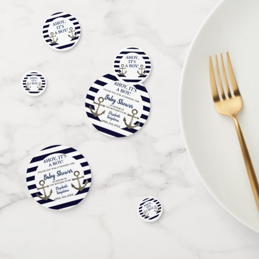 Ahoy Het is een jongen nautisch Baby shower Confet Confetti (Groep)