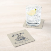 Ahoy! Het is een jongen nautisch baby shower deco Kartonnen Onderzetters (Insitu)