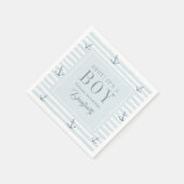 Ahoy Het is een Jongen Nautisch Baby shower Gepers Servet (Hoek)