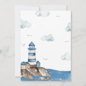 Ahoy Het is een jongen nautisch Baby shower Kaart (Achterkant)