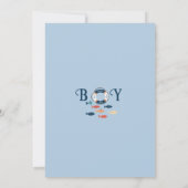 Ahoy Het is een Jongen Nautisch Baby shower Kaart (Achterkant)