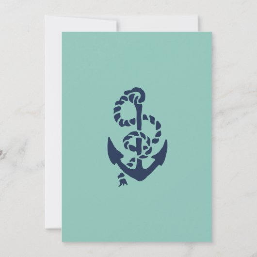 Ahoy, het is een jongen! Nautisch Baby shower Kaart (Achterkant)