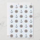 Ahoy Het is een Jongen Nautisch Baby shower Kaart (Achterkant)