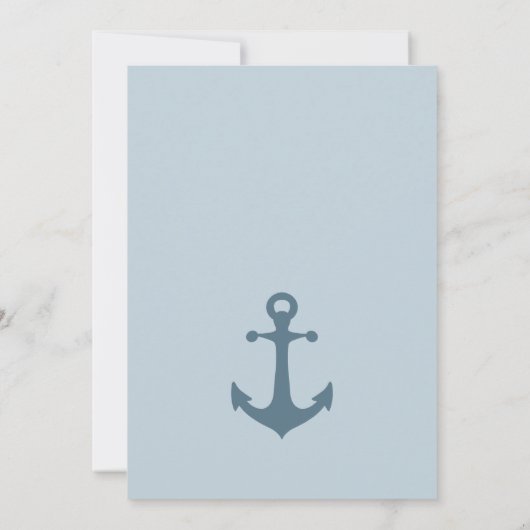 Ahoy Het is een Jongen Nautisch Baby shower Kaart (Achterkant)