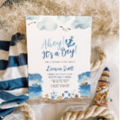 Ahoy Het is een jongen | nautisch Baby shower Kaart