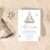 Ahoy Het is een Jongen Nautisch Baby shower Kaart