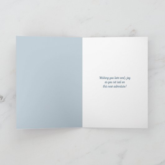 Ahoy Het is een Jongen Nautisch Baby shower Kaart (Binnen)