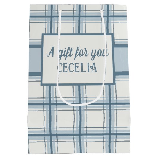 Ahoy Het is een Jongen Nautisch Baby shower Medium Cadeauzakje (Achterkant)