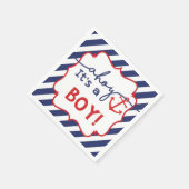 Ahoy, het is een jongen! Nautisch Baby shower Papi Servet (Hoek)